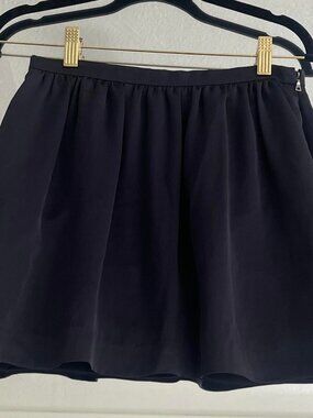 Prada FW2008 Navy Blue Satin Mini Skirt